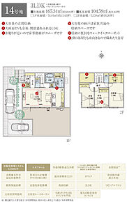 間取・外構植栽図は設計図書を基に描き起こしたもので実際とは多少異なる場合があります。 家具・家電・備品・車等は価格に含まれません。 