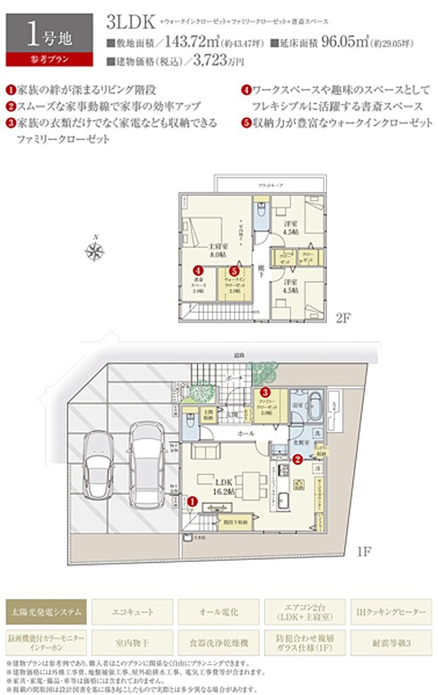 【参考プラン】［参考プラン］※建物プランは参考例であり、購入者はこのプランに関係なく、自由にプランニングできます。