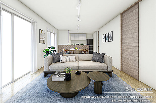 【5号地 リビング】完成予想図