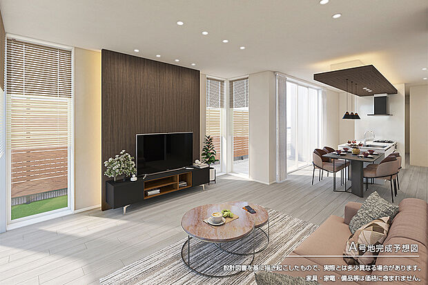 【A号地 リビング】完成予想図