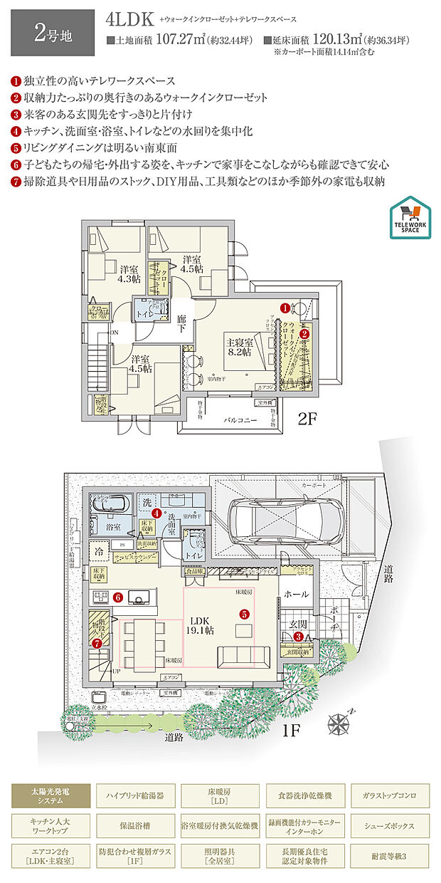 【4LDK】間取・外構植栽図は設計図書を基に描き起こしたもので実際とは多少異なる場合があります。 家具・家電・備品・車等は価格に含まれません。