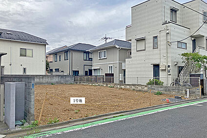 1号地 前面道路含む現地写真