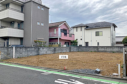 1号地 前面道路含む現地写真