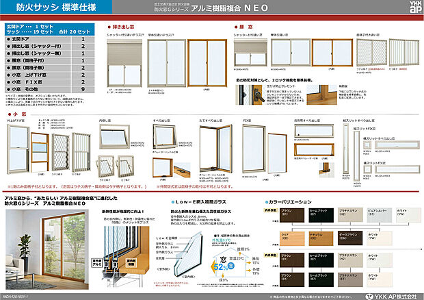 【防火サッシ】YKKAP アルミ樹脂複合NEO