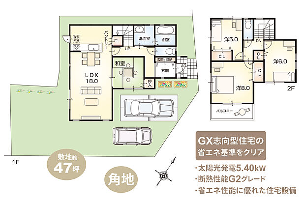 2号地 自由設計プラン例(注文家創り)