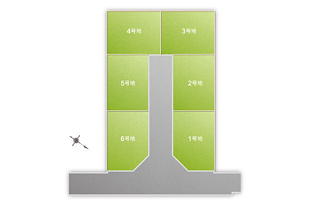 総6区画、土地面積39坪以上、6ｍ幅道路のゆとりある街並みです！