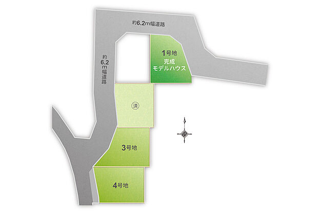 【敷地40坪以上、開放感のある暮らしが叶う住環境！】【全体区画図】