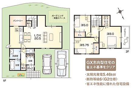 【ZEH仕様 + G2グレード仕様付】（外構工事付、消費税込） 