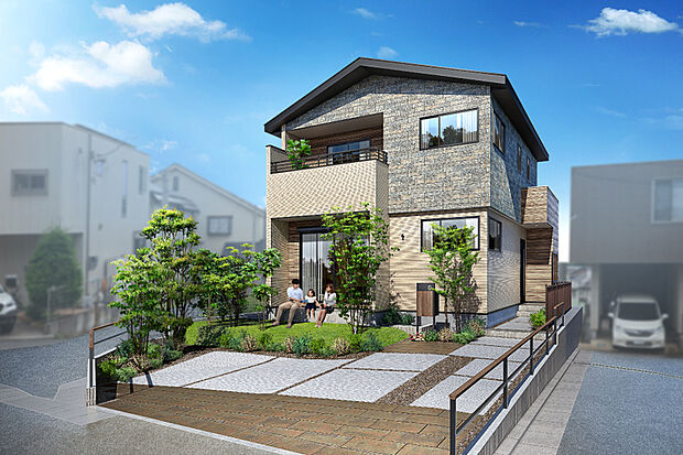 【駅近の利便とゆとりが紡ぐ暮らし】
「増尾」駅から徒歩5分でありながら、敷地面積165m2以上を確保。石目調や木目調が映える外観と自分の時間も団らんも満たす住空間から、心豊かな時間が紡がれていきます。