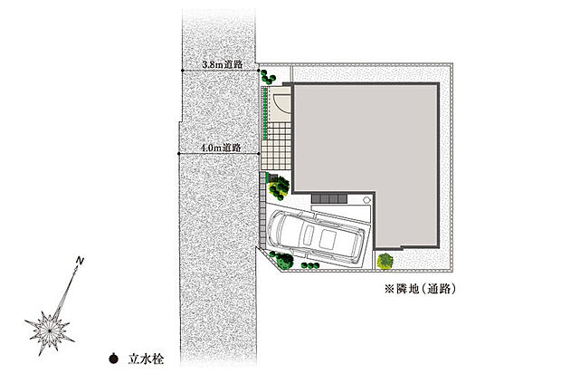 【穏やかな街並みと調和するゆとりを堪能できる住まい】
モダンな風合いの外壁材が、気品あるファサードを演出。公園まで徒歩3分の住環境が、日常に潤いをもたらします。