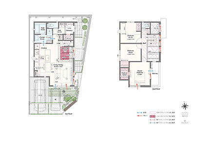 3LDK＋ステアリビング＋土間収納＋パントリー＋ランドリーコーナー＋ウォークインクローゼット 
