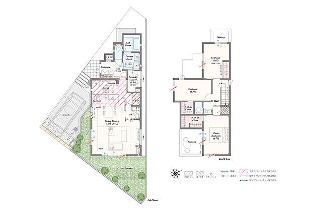【3LDK】3LDK＋土間収納＋パントリー＋ランドリーコーナー＋2ウォークインクローゼット