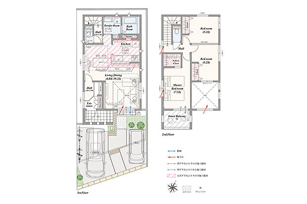 【3LDK（2LDK対応可※別途有償）】3LDK（2LDK対応可※別途有償）＋土間収納＋パントリー＋リネン庫＋ウォークインクローゼット