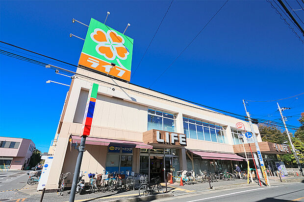 ライフ市川国分店（現地より徒歩8分）