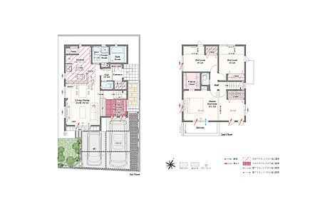 3LDK（4LDK対応可※別途有償）＋ステアリビング＋土間収納＋パントリー＋リネン庫＋ウォークインクローゼット 