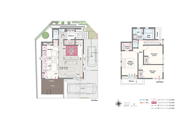 【3LDK】3LDK+ステアリビング+土間収納+パントリー+リネン庫+ウォークインクローゼット