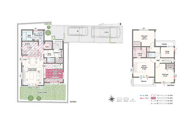 【4LDK】4LDK+ステアリビング+土間収納+パントリー+リネン庫+ウォークインクローゼット