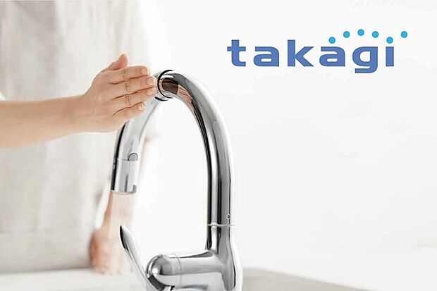 【タカギ/タッチレス蛇口一体型浄水器】タッチレスセンサーによるスムーズな操作。洗い物をしながら水を出し止めできるので、家事の時短はもちろん節水効果も期待できます。