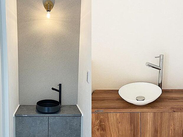 【玄関や2Fにハンドウォッシュコーナーを設置】玄関や2Fにハンドウォッシュコーナーを設置すれば、帰宅後すぐに手洗いできて衛生的。お子様も自然と手洗い習慣が身につき、家族みんなが安心して過ごせる住まいに。