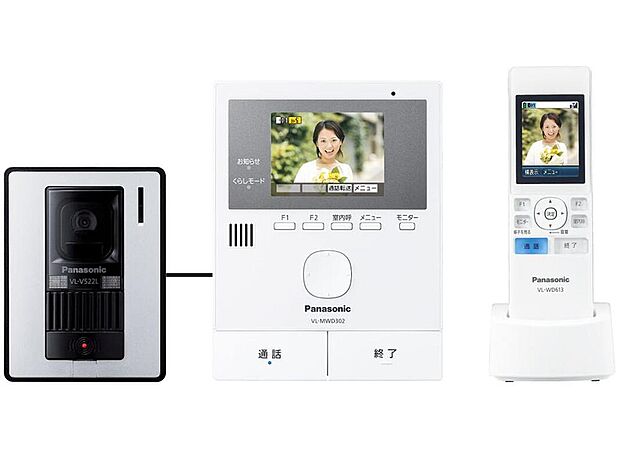 【ワイヤレスモニター付テレビドアホン】LEDライト搭載で夜でも来訪者の顔がはっきりわかるので安心。録画機能や自動応答機能を搭載、手が離せない時や不在時に便利です。またモニター付きの子機があるので家の中どこでもすぐ応答できます。