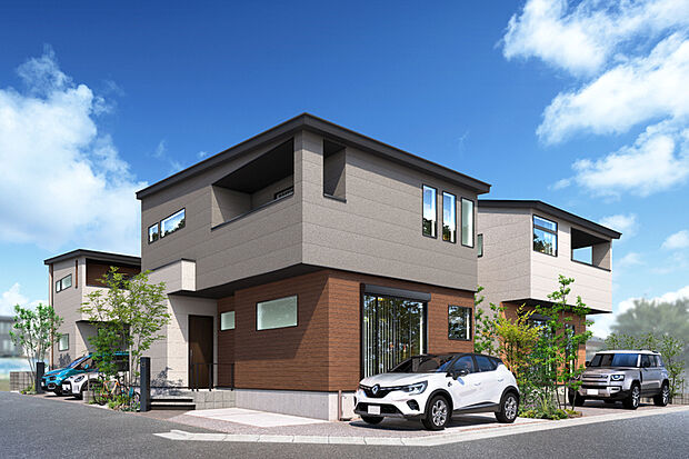 【OMOIS浦和 詠律の邸】
機能美とデザイン性が同居する高機能なエクステリアを散りばめ、利便と格式が息づく浦和の街並みと調和する、気品漂うタウンデザインを実施しました。※街並完成予想図