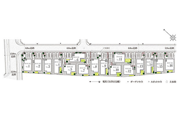 【自然の光と風が包む、健やかさにあふれた街づくり】
陽当たりに配慮した配棟計画はもちろん、隣棟間隔を充分に確保することで風の通り道をつくり、どの住まいにも自然の風が行き渡るようにしています。