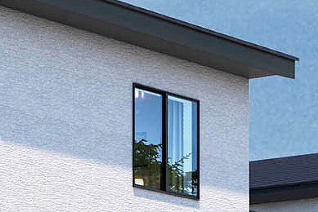 【【深く取った軒】】陰影のある立体的なシルエットを描く大きな軒は、重厚感や高級感を演出してくれます。※街並み完成予想図