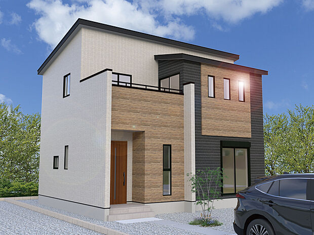 【2号棟外観完成予想図】※パースは設計図面を基にした完成予想図です。