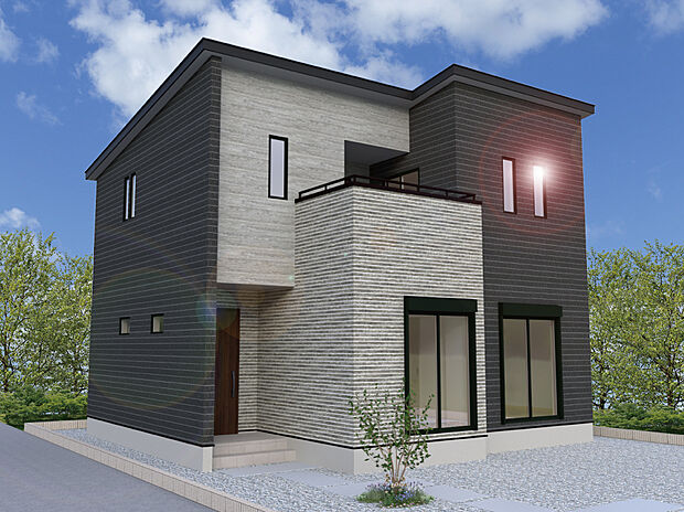 【1号棟外観完成予想図】※パースは設計図面を基にした完成予想図です。