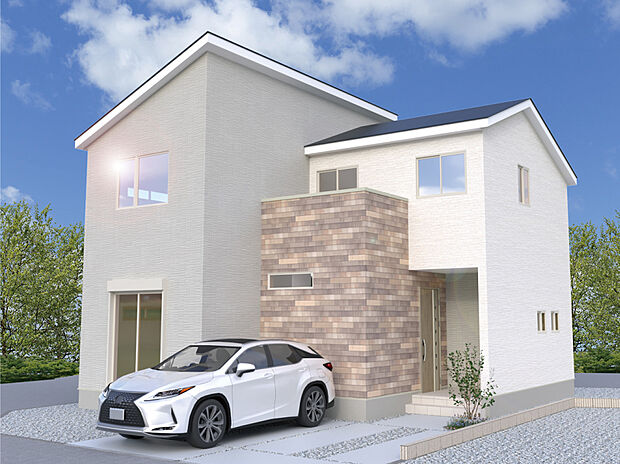 【1号棟外観完成予想図】※パースは設計図面を基にした完成予想図です。