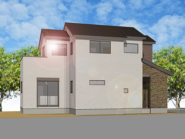 【4号棟外観完成予想図】※パースは設計図面を基にした完成予想図です。