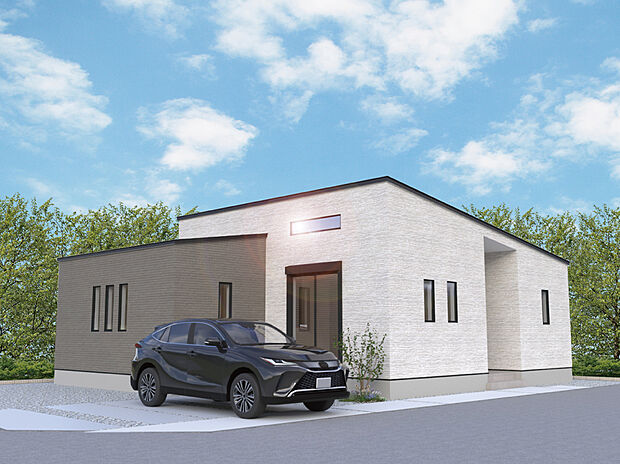 【1号棟外観完成予想図】※パースは設計図面を基にした完成予想図です。