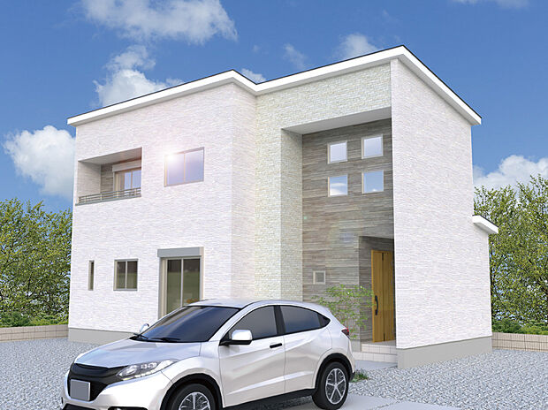 【4号棟外観完成予想図】
※パースは設計図面を基にした完成予想図です。