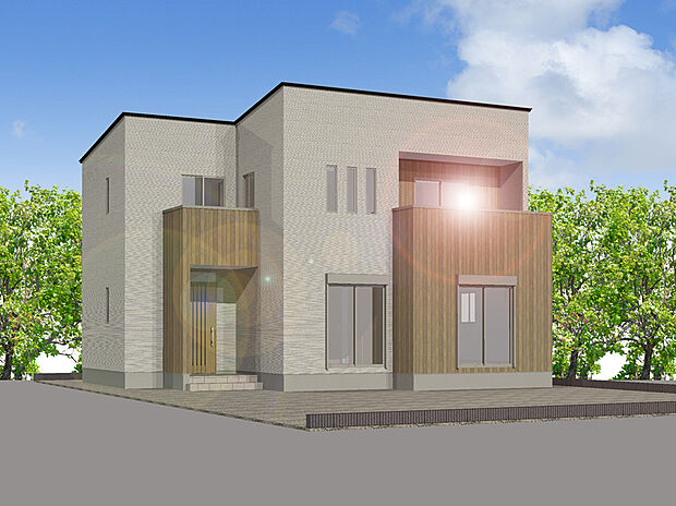 【9号棟外観完成予想図】※パースは設計図面を基にした完成予想図です。