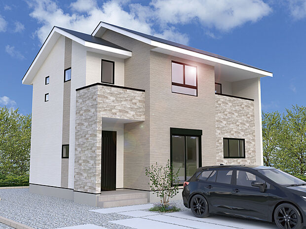 【2号棟外観完成予想図】※パースは設計図面を基にした完成予想図です。