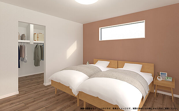 【3号棟　主寝室イメージパース】
※画像は設計図面を基に作成したイメージです。