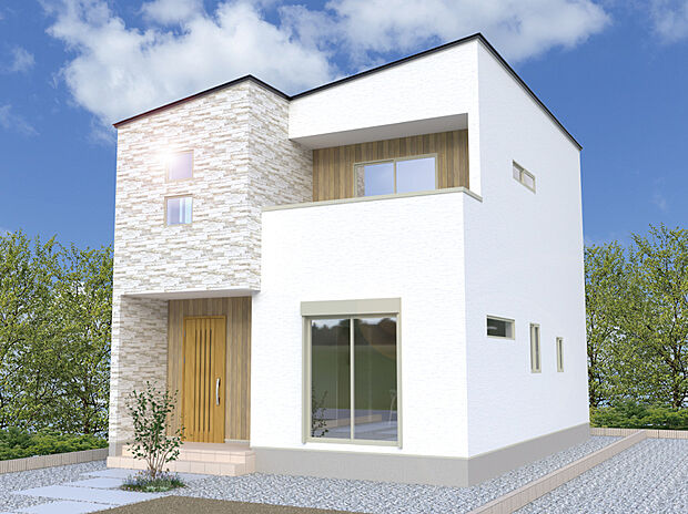 【1号棟外観完成予想図】※パースは設計図面を基にした完成予想図です。