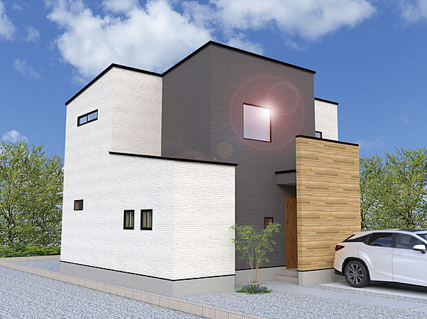 【4号棟外観完成予想図】※パースは設計図面を基にした完成予想図です。