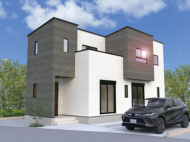 【【1号棟外観完成予想図】】内装色資料を店舗にてご用意していますのでお気軽にお問い合わせください。