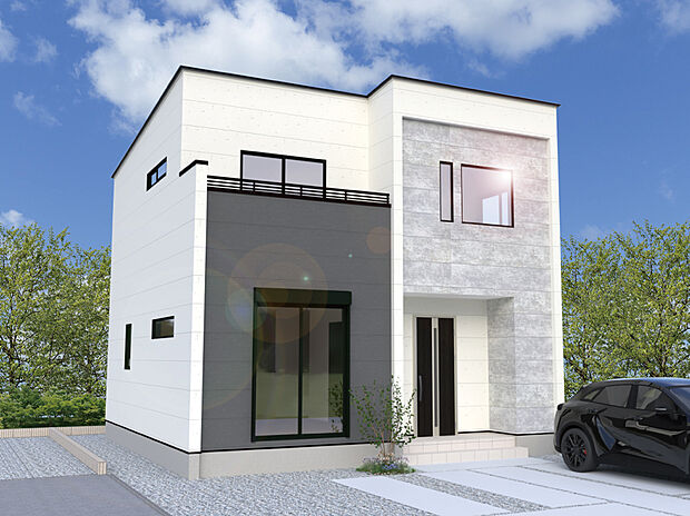 【【7号棟外観完成予想図】】※パースは設計図面を基にした完成予想図です。