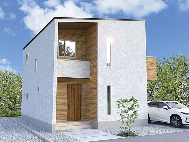 【【1号棟外観完成予想図】】※パースは設計図面を基にした完成予想図です。