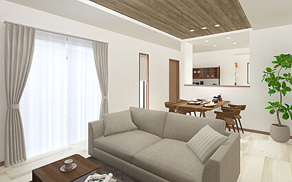 【3号棟 LDKイメージパース】