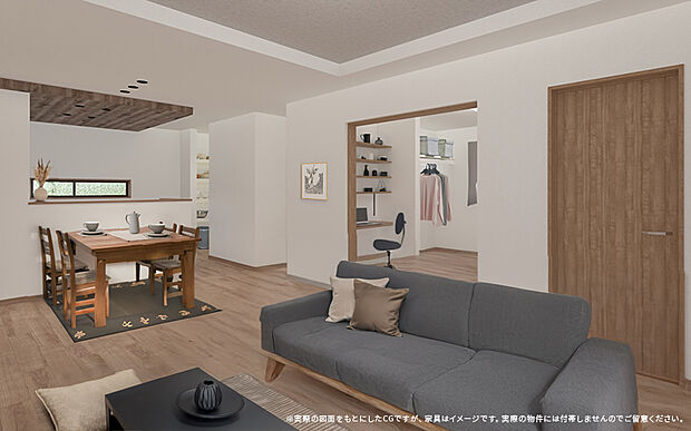 【【1号棟　内観パース】】※画像は設計図面を基に作成したイメージです。