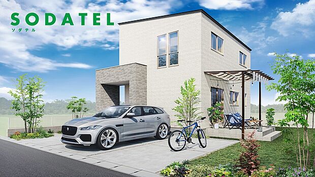 【【プラン例　26坪　二階建て】】商品名：『SODATEL - アウトドアを楽しむ家 -』
本体価格：1365.8万円(税込)
※パッケージオプション250万円含む諸費用が別途掛かります。