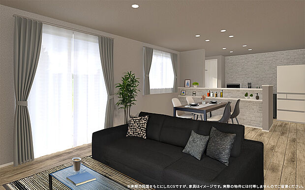 【【4号棟内観完成予想図】】※パースは設計図面を基にした完成予想図です。※家具はイメージです。