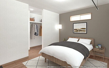 【１号棟　主寝室　イメージパース】 