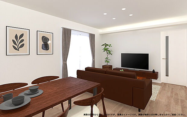 【【1号棟　LDK　イメージパース】】※画像は設計図面を基に作成したイメージです。