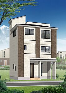 ルーフバルコニー付きの新築一戸建て 南区松本の一戸建て 21年１２月完成予定 104 ３２平米 車庫部分8 69平米含む ４ldk カースペース 販売価格２ ９８０万円 税込