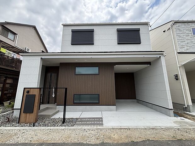 【【1号地・外観写真】(ZEH水準住宅)】生活動線の良い2階建のコンセプトハウスが誕生！幅広い世代が暮らしやすいロケーションで、新生活をスタートできます。