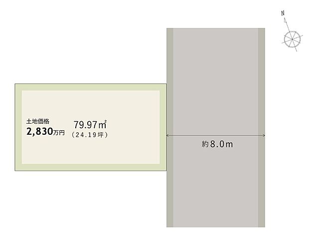 前面道路の幅員は約8.0m。南海高野線「我孫子前」駅まで徒歩6分の利便性の良い立地です。小学校まで徒歩1分など安心の子育て環境が整っています。